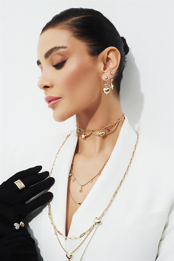 ALTIN TAŞLI TASARIM KOLYE