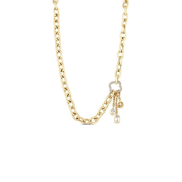 ALTIN TAŞLI TASARIM KOLYE