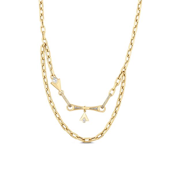 ALTIN TAŞLI TASARIM KOLYE