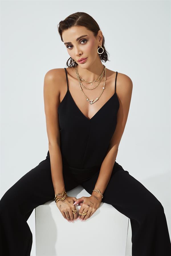 ALTIN TAŞLI TASARIM KOLYE