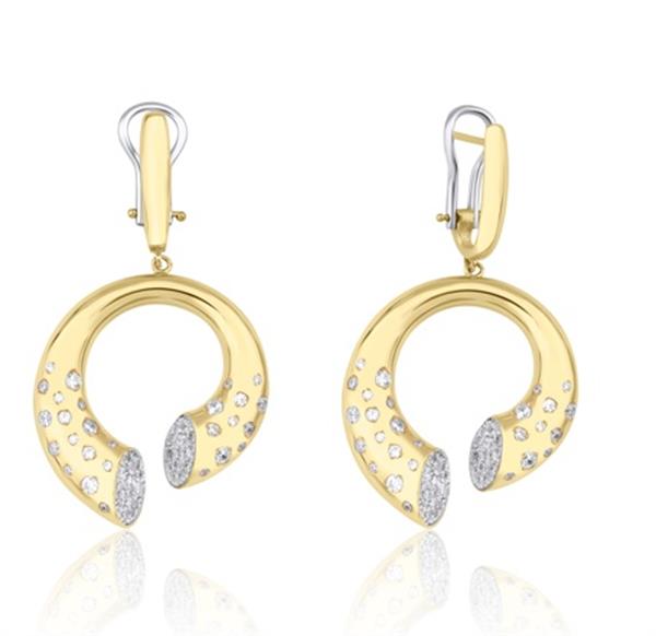 ALTIN TAŞLI TASARIM KÜPE