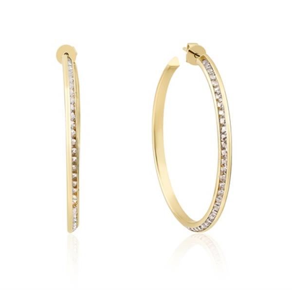 RENKLİ TAŞLI ALTIN HALKA KÜPE