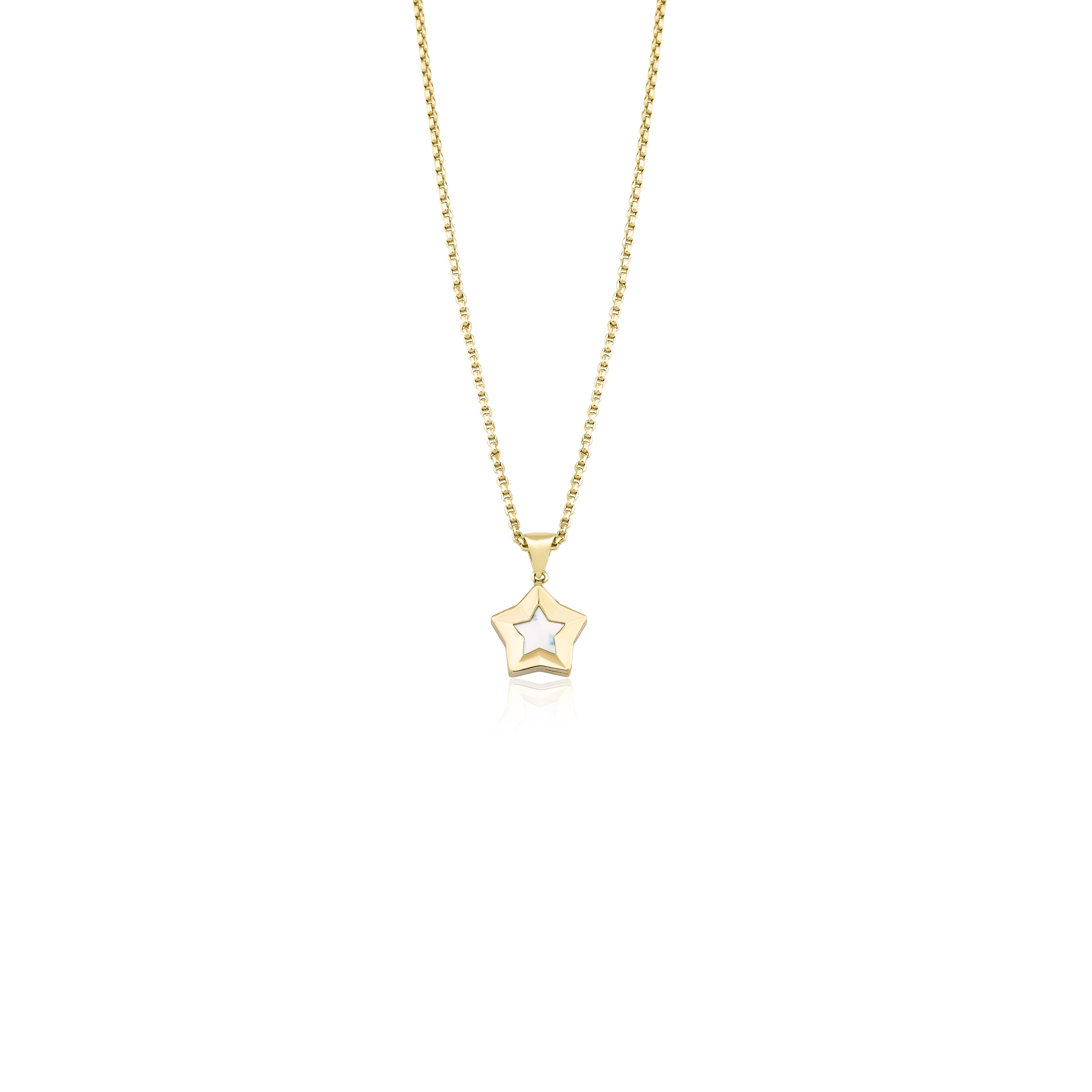 ALTIN SEDEFLİ YILDIZ KOLYE