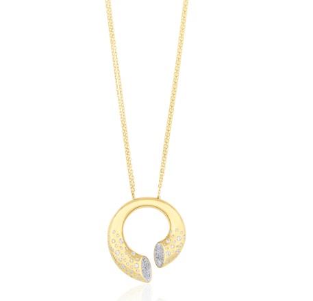 ALTIN TAŞLI TASARIM KOLYE