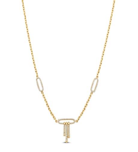 ALTIN TAŞLI TASARIM KOLYE