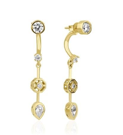 ALTIN TAŞLI TASARIM KÜPE