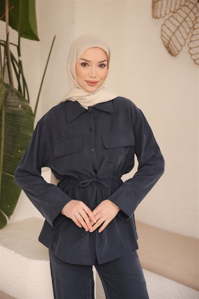 Bağcıklı Takım Lacivert