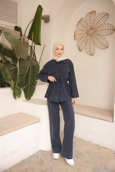 Bağcıklı Takım Lacivert