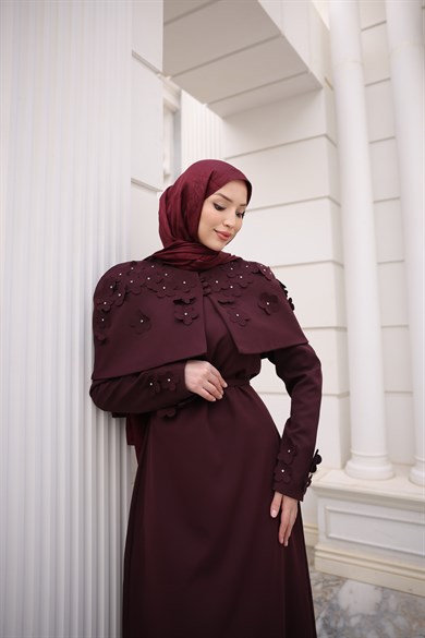 Cansu Elbise Bordo