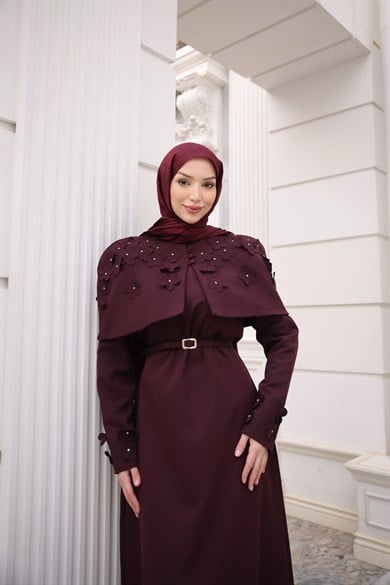 Cansu Elbise Bordo