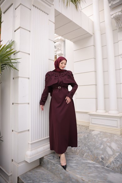 Cansu Elbise Bordo