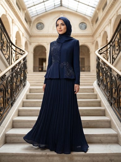 Ceylan Abiye Lacivert