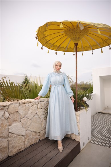 Damla Elbise Mavi