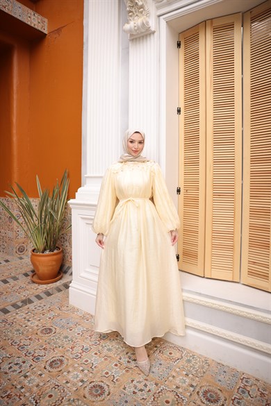 Damla Elbise Sarı