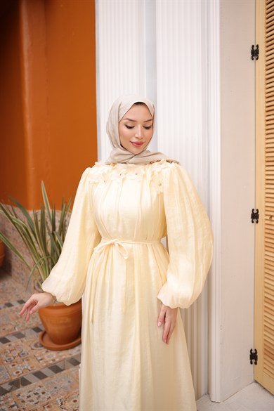 Damla Elbise Sarı