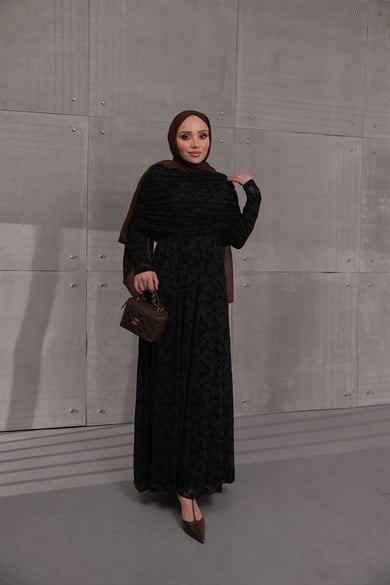 Dantel Elbise Siyah