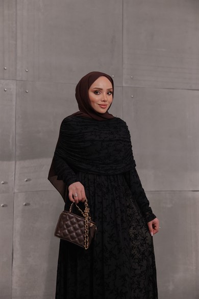 Dantel Elbise Siyah