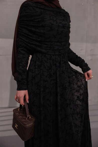 Dantel Elbise Siyah