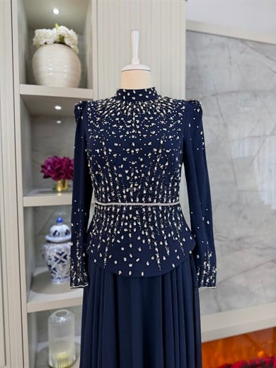 Gamze Abiye Lacivert