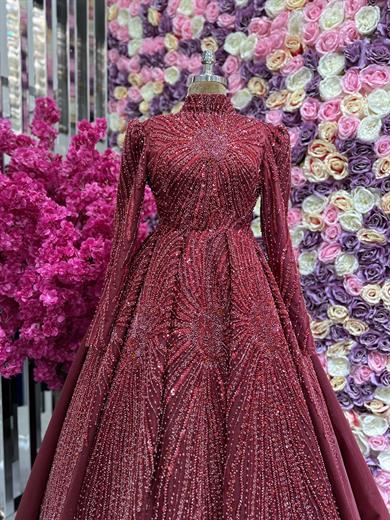 Haute Couture Dress Bordo
