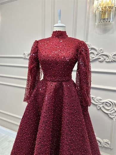 Haute Couture Dress Bordo
