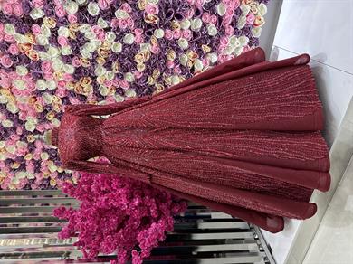 Haute Couture Dress Bordo