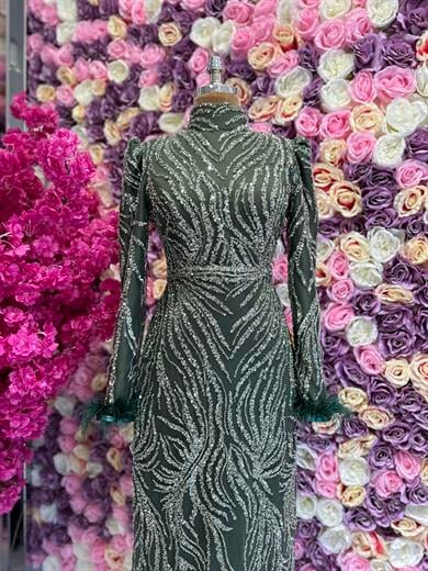 Haute Couture Kleid Khaki