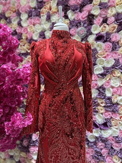 Haute Couture Dress Kırmızı