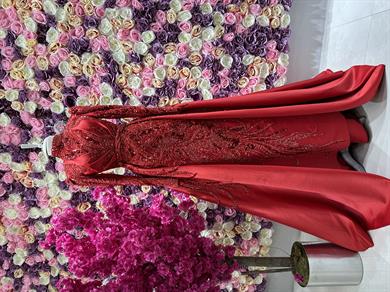 Haute Couture Dress Kırmızı