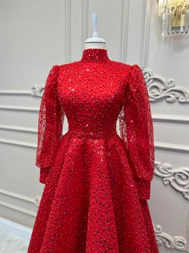 Haute Couture Dress Kırmızı