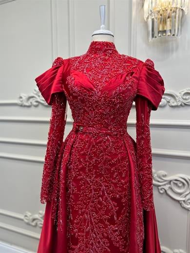 Haute Couture Dress Kırmızı