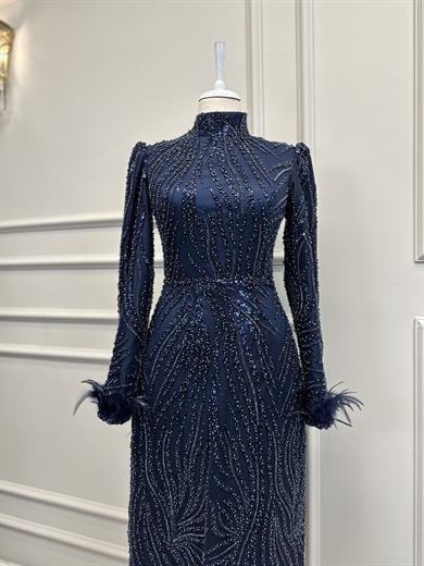 Haute Couture Dress Lacivert 