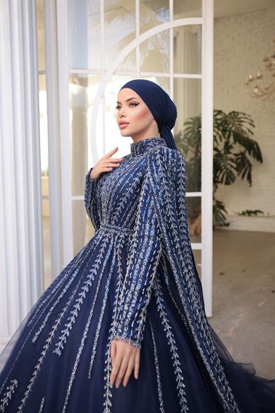 Haute Couture Dress Lacivert