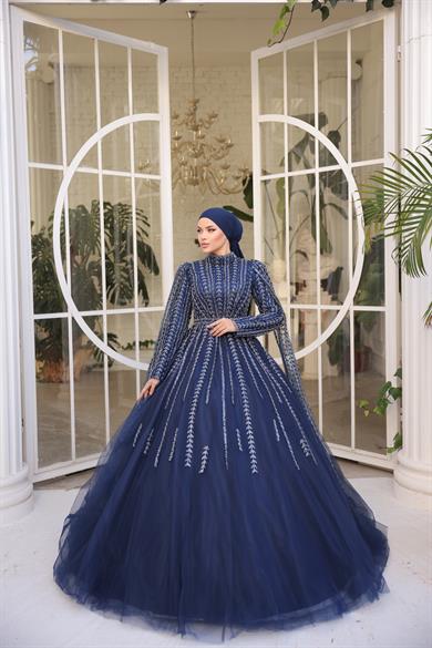 Haute Couture Dress Lacivert