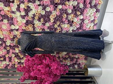 Haute Couture Kleid Dunkelblau