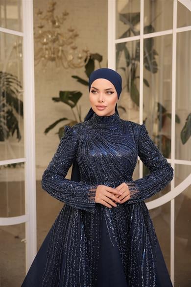 Haute Couture Dress Lacivert