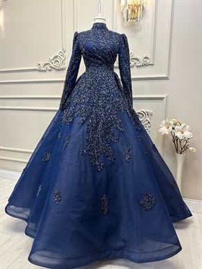 Haute Couture Dress Lacivert