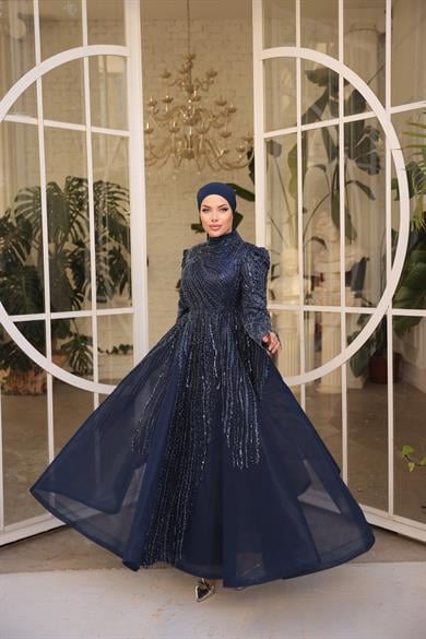 Haute Couture Dress Lacivert