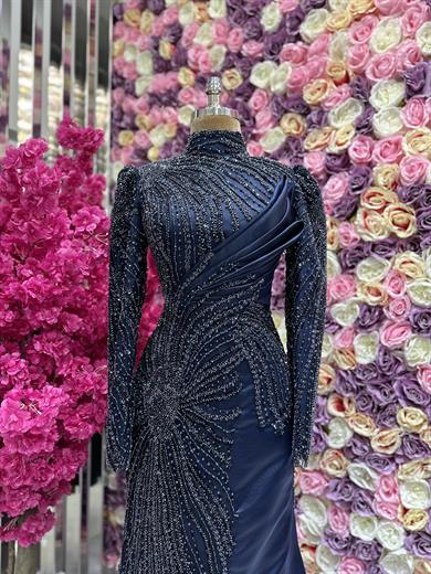 Haute Couture Dress Lacivert