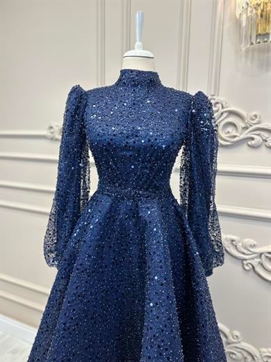 Haute Couture Dress Lacivert