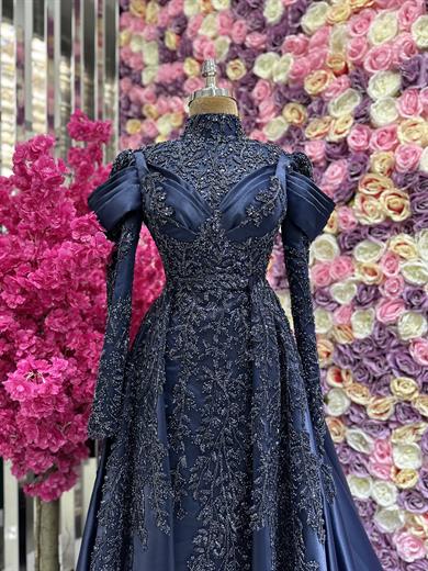 Haute Couture Dress Lacivert