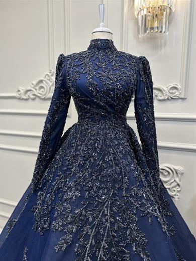 Haute Couture Dress Lacivert