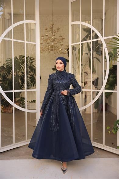 Haute Couture Dress Lacivert