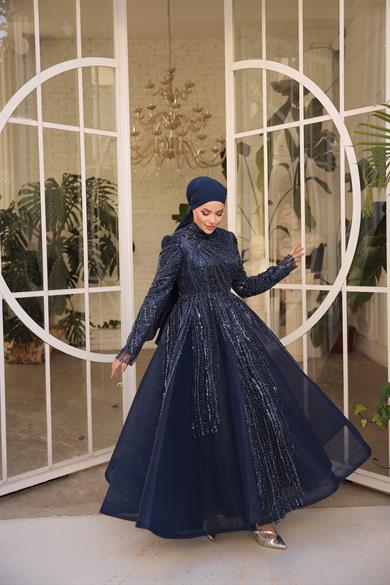 Haute Couture Dress Lacivert