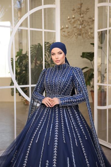 Haute Couture Dress Lacivert