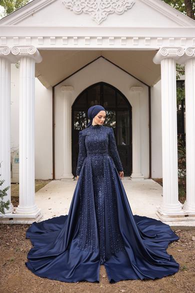 Haute Couture Dress Lacivert