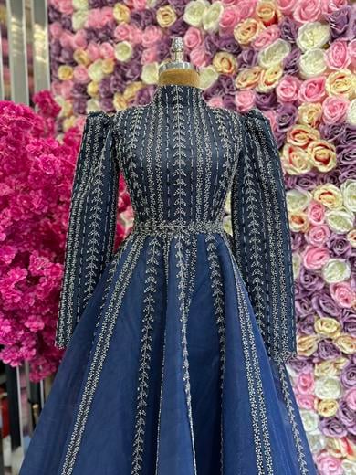 Haute Couture Dress Lacivert