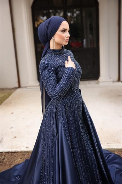 Haute Couture Dress Lacivert