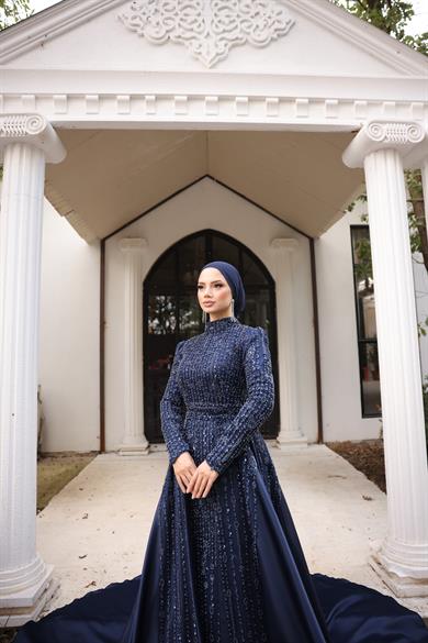 Haute Couture Dress Lacivert