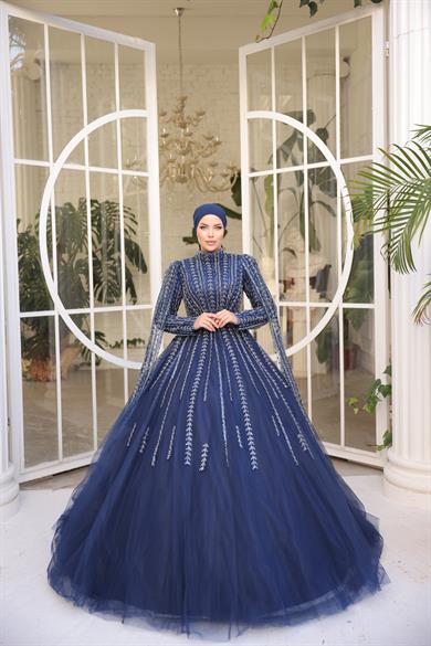 Haute Couture Dress Lacivert